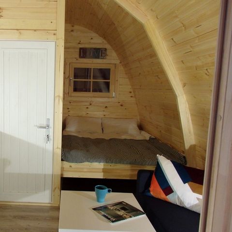 Tente en toile et en bois 3 personnes - Cabane en bois POD