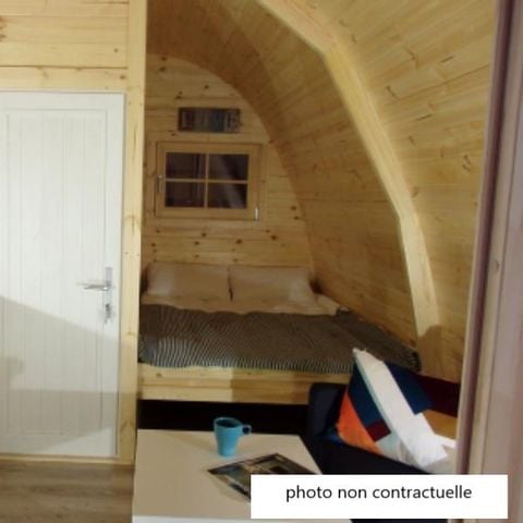 TIENDA DE LONA Y MADERA 3 personas - Cabaña de madera POD