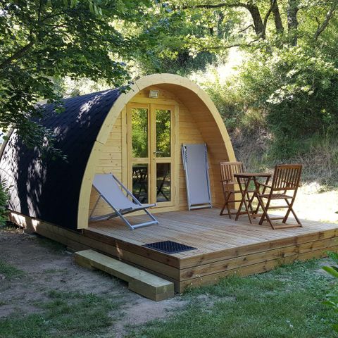 Tente en toile et en bois 3 personnes - Cabane en bois POD
