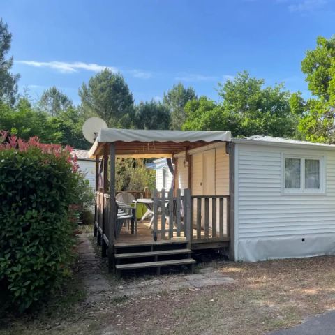 Mobile home 6 persons - Aqua Mobile Home: 2 bedrooms, sleeps 4–6, semi-covered terrace, TV