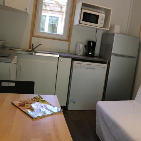 Chalet 4 personen - Premium 35m² (2 Schlafzimmer - 2 Badezimmer) TV - Geschirrspülmaschine