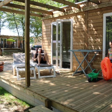 Chalet 4 personen - Premium 35m² (2 slaapkamers - 2 badkamers) TV - Afwasmachine