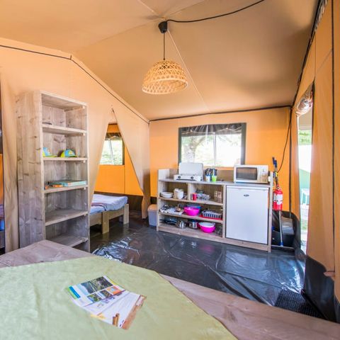 TENTE TOILE ET BOIS 6 personnes - Tente glamping Verney