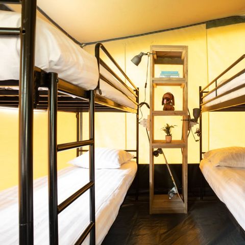 TIENDA DE LONA Y MADERA 6 personas - Tienda de campaña Glamping Verney