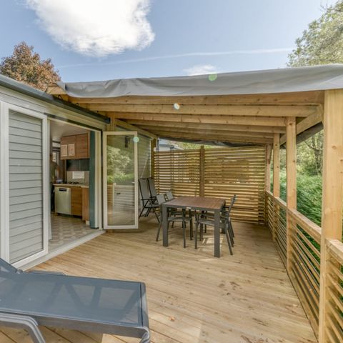 MOBILHOME 6 personas - Laffrey Côté Jardin