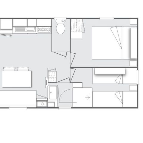 MOBILHOME 4 personas - Cocoon 2 habitaciones 24m² (24m²)