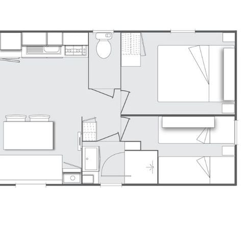 Mobilhome 4 personnes - Cocoon - 2 chambres - 24m²