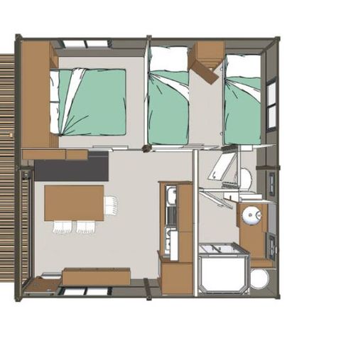 Chalet 5 persons - Evasion 2 rooms 24m² (24m²)