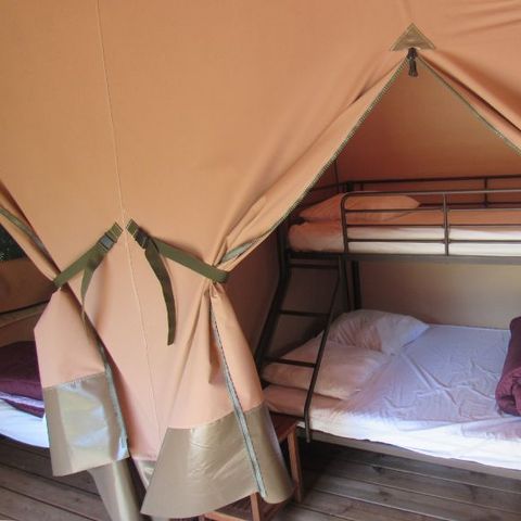 Bungalowzelt 5 personen - 2 Zimmer 30m² - ohne Sanitäranlagen