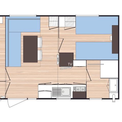 MOBILHOME 6 personas - 2 habitaciones Evasion - TV - CLIM