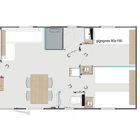 MOBILHOME 8 personas - Loisir+ 8 personas 3 habitaciones 30m² (2 habitaciones)