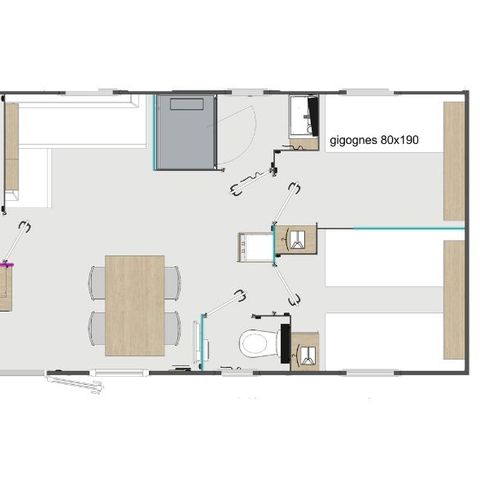Mobile home 8 persons - Loisir+ 3 bedrooms 30m² 30
