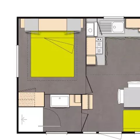 MOBILHOME 6 personas - Mobile Home 4 Habitaciones 6 Personas + TV
