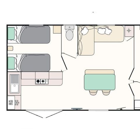 Mobile home 7 persons - Evasion+ 2 bedrooms 30m