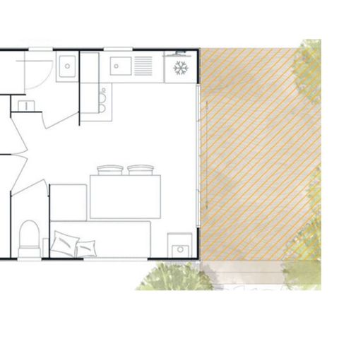 CASA MOBILE 4 persone - Casa mobile Cocoon+ 4 persone 2 camere da letto 23m² - casa mobile per 4 persone