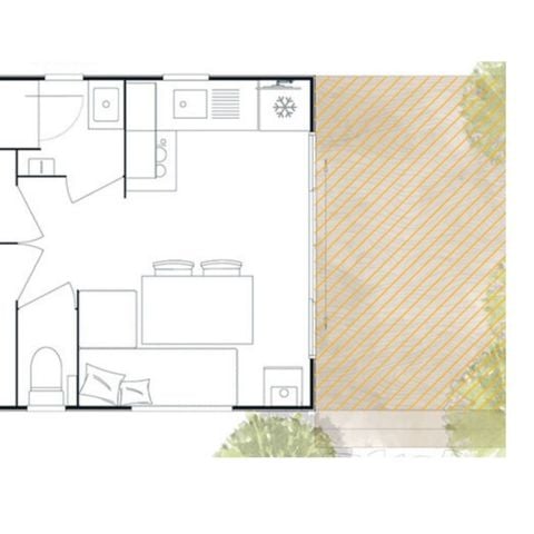 MOBILHOME 4 personnes - Mobil-home Cocoon+ 4 personnes 2 chambres 23m²