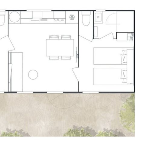 Mobile home 6 persons - Mobile-home Confort+ 6 persons 2 bedrooms 2 bathrooms