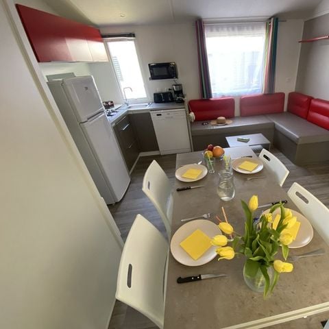 Stacaravan 6 personen - Stacaravan Confort+ 6 personen 3 slaapkamers 2 badkamers