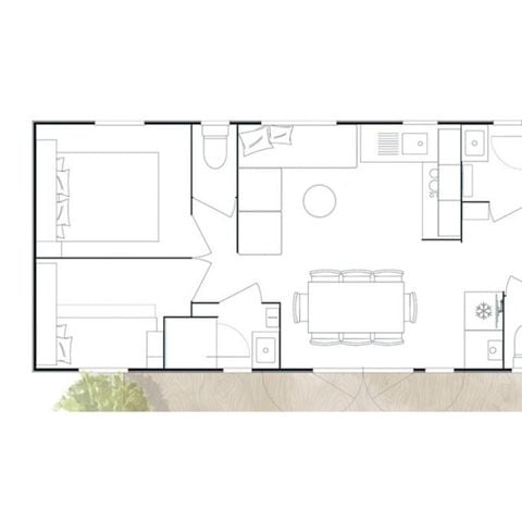 MOBILHOME 8 personas - Mobil-home Confort+ 8 personas 4 dormitorios 2baños
