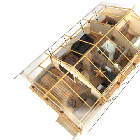 LODGE 7 personen - Lodge Evasion 7 slaapplaatsen 2 slaapkamers 34m² (2 slaapkamers)