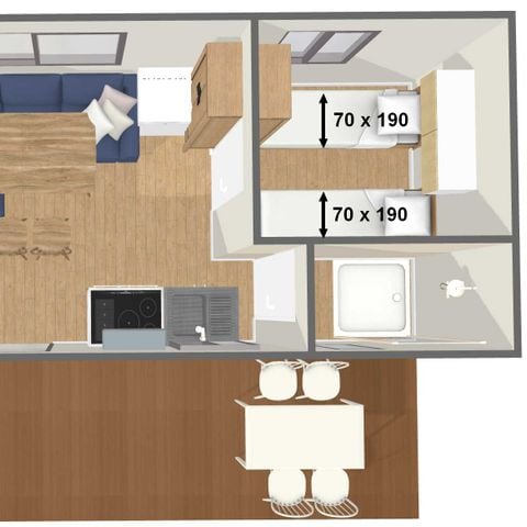 Mobile home 6 persons - TITANIA Comfort