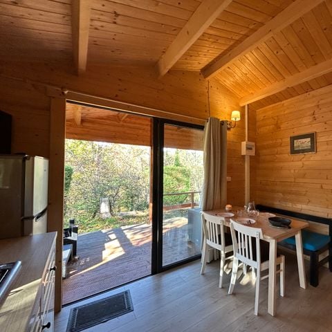 Chalet 4 personen - PRIVILEGE GREEN Volledig houten huisje - 2 slaapkamers