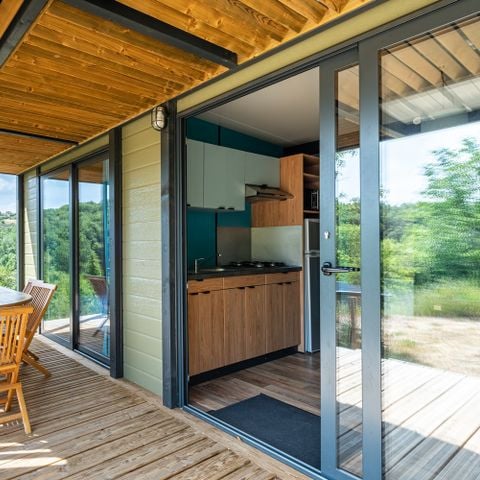 Chalet 6 personen - PRIVILEGE Grand Panoramic - 3 slaapkamers - tv - 33 m², overdekt terras van 14 m²