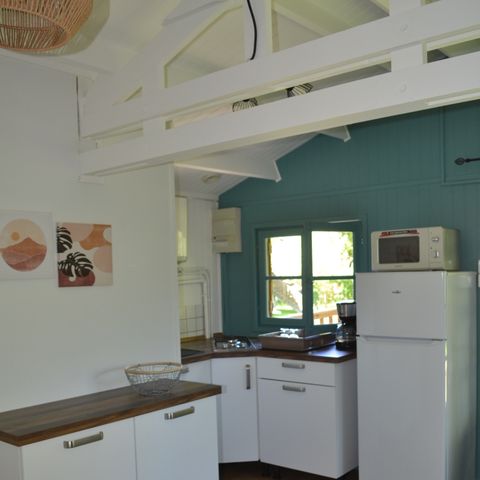 Accommodatie 4 personen - Chalet op palen - 2 slaapkamers - Rivierkant