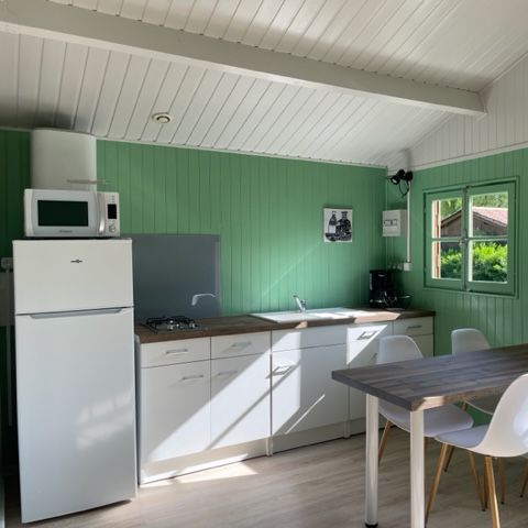 Hébergement 4 personnes - Chalet sur pilotis Confort 2 chambres 30m² - TV - NEW AVEC CLIMATISATION