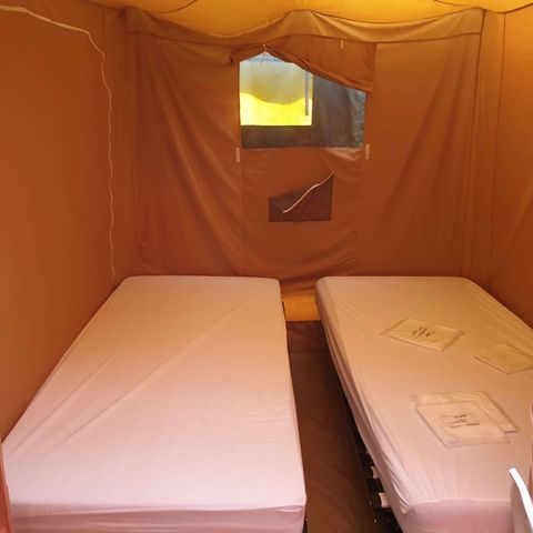 Zelt 4 Personen - Zelt Lodge Nature Standard 25m² (2 Zimmer) - ohne Sanitäranlagen + Terrasse