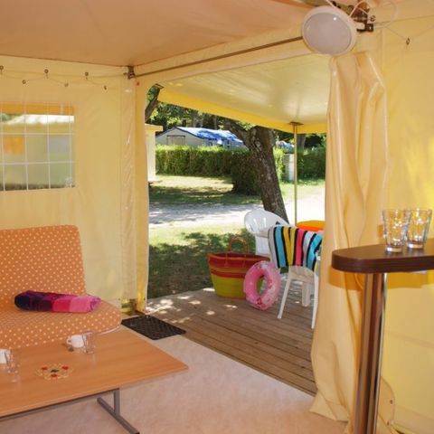 Glampingtent 6 personen - Ingerichte TENT 20m² 2 slaapkamers (zonder sanitair) 5 personen