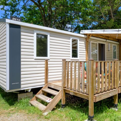 Stacaravan 6 personen - Comfort stacaravan 29m² 3 kamers + overdekt terras + airconditioning + TV 6 pers