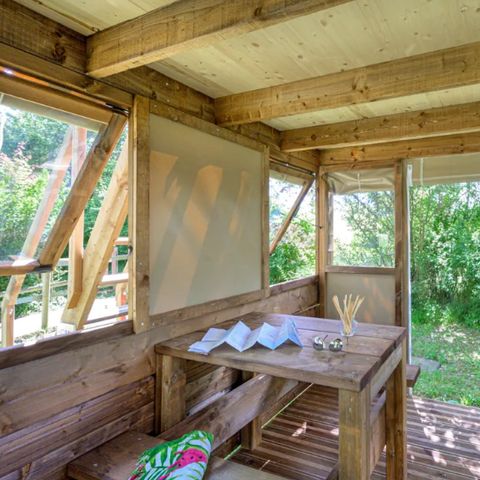 TIENDA DE LONA Y MADERA 2 personas - BIVOUAC PERCHE CYCLO Sin instalaciones sanitarias