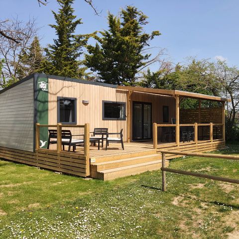 Casa mobile 6 persone - COTTAGE Premium 35m² 3 camere da letto + TV + Lavastoviglie + aria condizionata + terrazza XL semicoperta 1/6 pers.