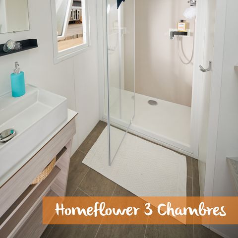 Casa mobile 6 persone - COTTAGE Premium 35m² 3 camere da letto + TV + Lavastoviglie + aria condizionata + terrazza XL semicoperta 1/6 pers.