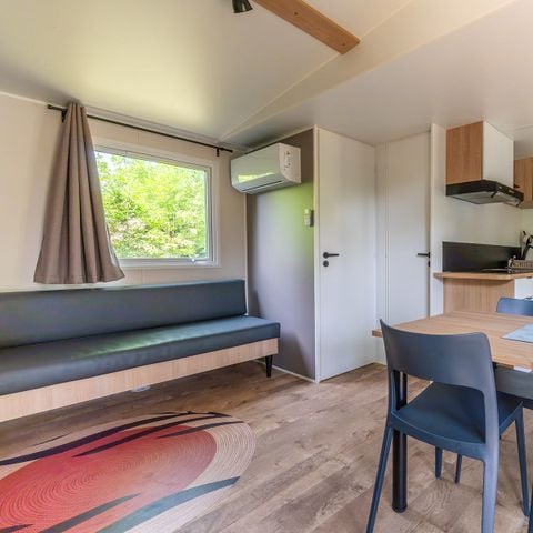 MOBILE HOME 6 people - COTTAGE Premium SPA private 35m² 3 bedrooms + TV + Dishwasher + air conditioning + plancha + XL terrace