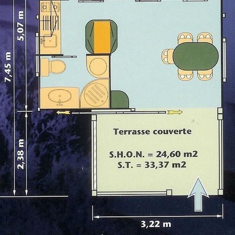 CHALET 5 people - Chalet Confort 25m² (2 bedrooms) + covered terrace 5 people