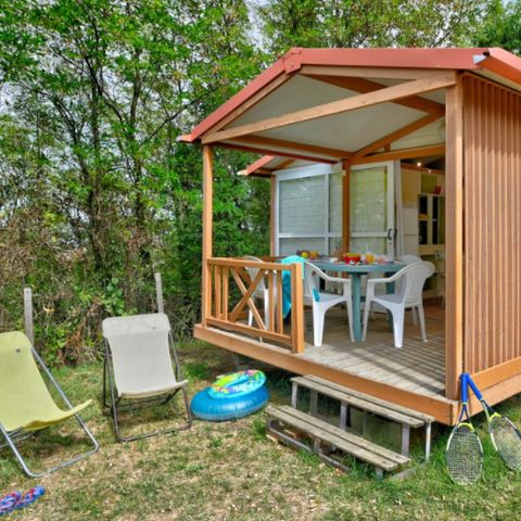 CHALET 5 personas - Chalet Confort 25m² (2 habitaciones) + terraza cubierta 5 personas