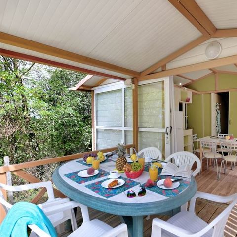 CHALET 5 personas - Chalet Confort 25m² (2 habitaciones) + terraza cubierta 5 personas