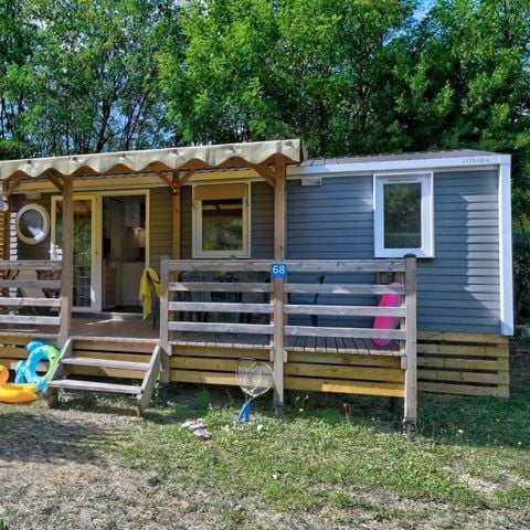 BUNGALOW 6 personnes -  Mobil home Premium 31m² (3 chambres) + terrasse couverte + Lave vaisselle + TV + Climatisation 6 pers