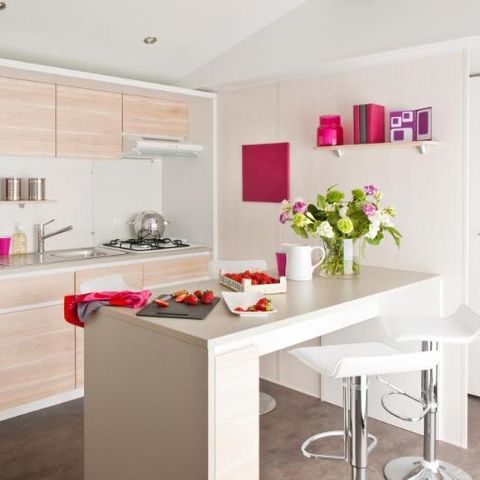 MOBILHOME 6 personas -  Mobil home Confort 29 m² (2 habitaciones) + terraza cubierta + TV 4/6 pers