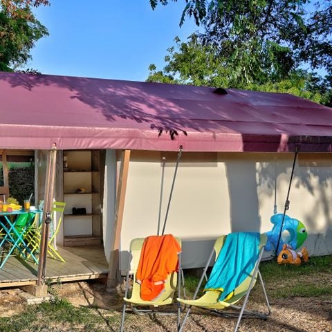Bungalowzelt 4 personen - Freeflower Confort 22m² (2 Zimmer) + Überdachte Terrasse 5 Pers.