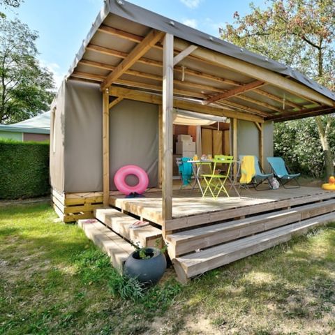 Mobilheim 6 Personen -  Mobilheim Confort 31m² (3 Zimmer) + überdachte Terrasse + TV 6 Pers.