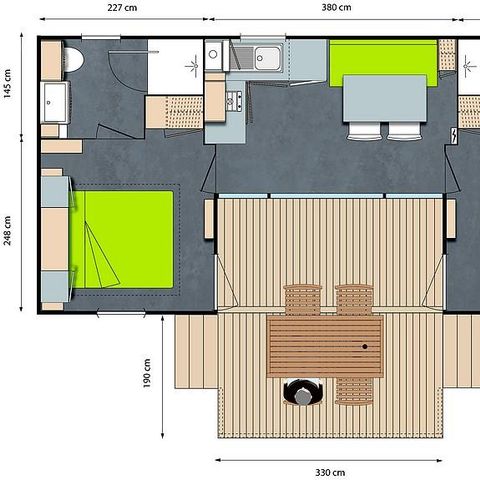 MOBILHOME 4 personas - EL PATIO