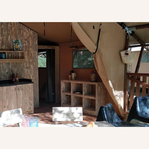 TENDA IN TELA E LEGNO 4 persone - LODGE DI LUSSO SUL FIUME