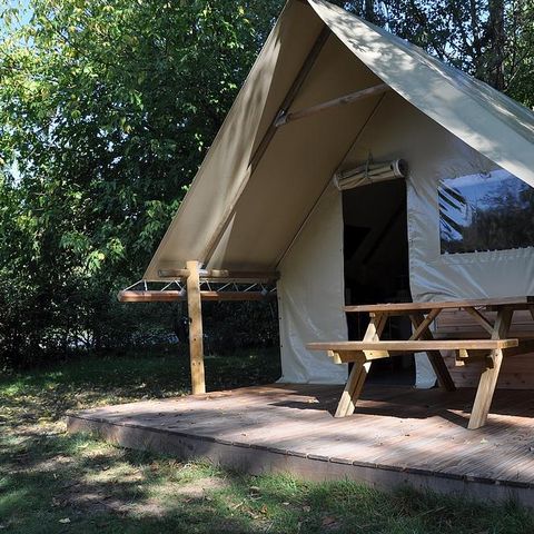 Tent van canvas en hout 4 personen - Amazone (geen sanitaire voorzieningen)