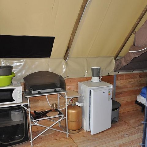 Tent van canvas en hout 4 personen - Amazone (geen sanitaire voorzieningen)