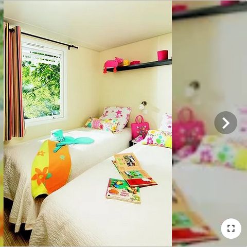 Mobile home 4 persons - Le Chêne (2 rooms) Arrived Sunday - RIVER FRONT - Large terrace - TV - Free Wifi* - Free parking