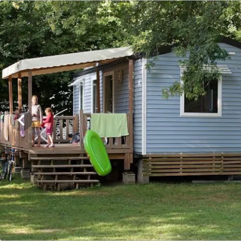 Mobile home 4 persons - Le Chêne (2 rooms) Arrived Sunday - RIVER FRONT - Large terrace - TV - Free Wifi* - Free parking
