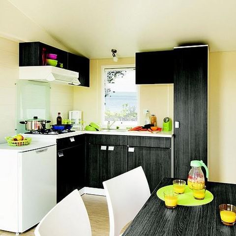 MOBILHOME 4 personas - Le Chêne (2 habitaciones) Llegada domingo - FRENTE AL RÍO - Gran terraza - TV - Wifi gratuito* - Aparcamiento gratuito